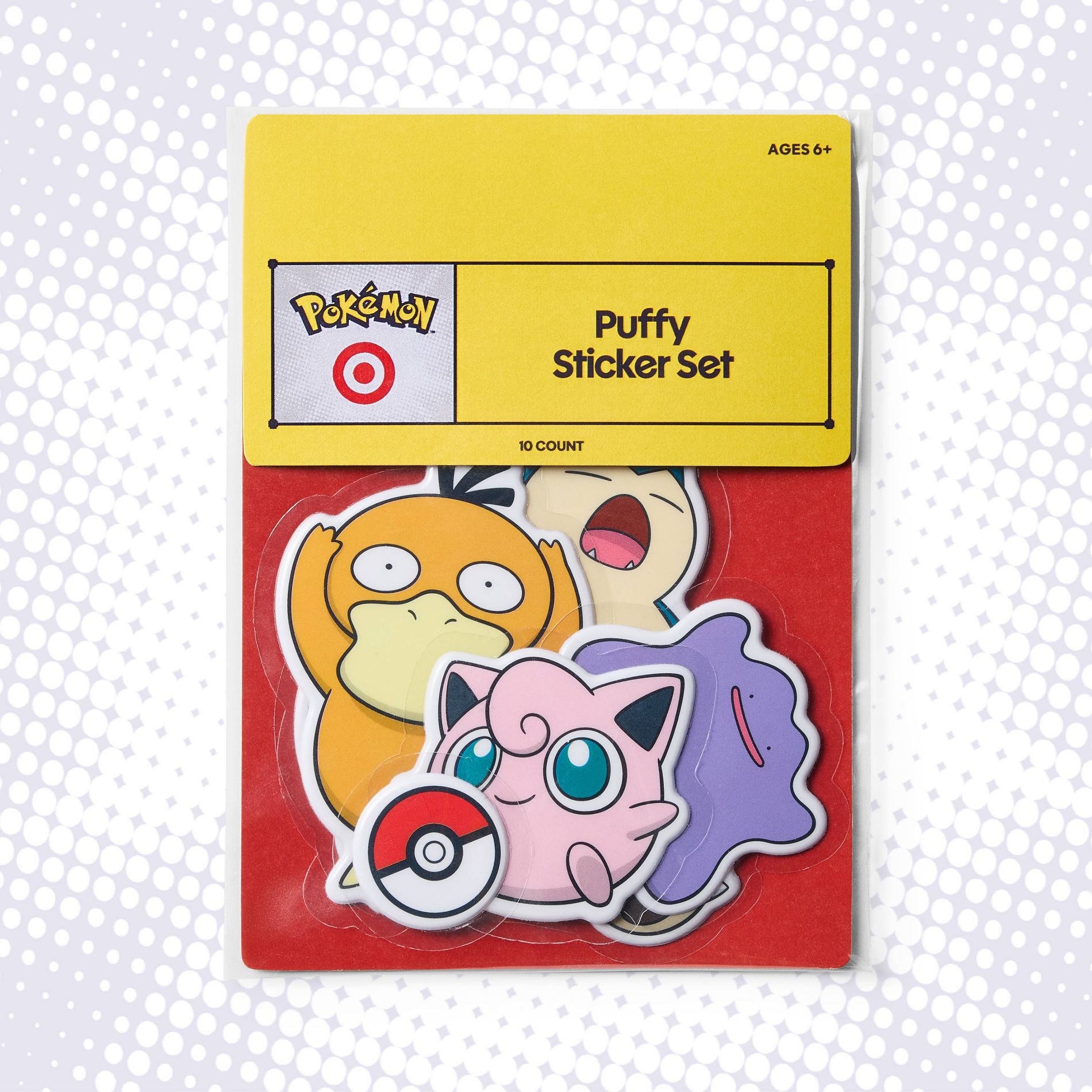 10ct Puffy Sticker Set - Pokémon x Target