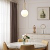 VidaLite Frosted Globe Pendant Gold: Modern Adjustable Height, Metal Shade, E26 Base, UL Listed - 2 of 4
