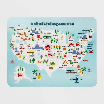 18" x 14" Plastic Map Placemat - Pillowfort™