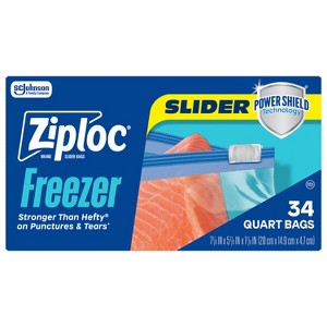 Ziploc Slider Freezer Quart Bags - 136ct : Target