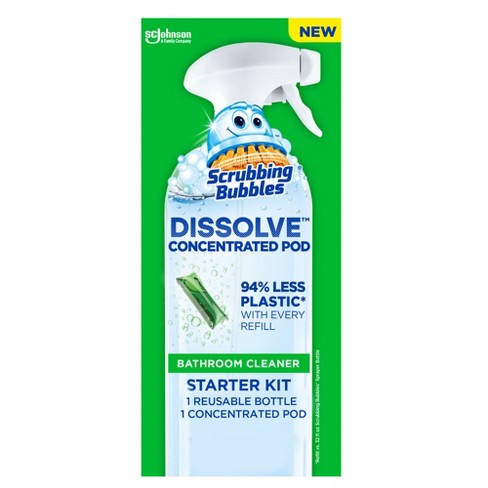 Refillable Non-Toxic Bathroom Cleaner Starter Kit (Bottle + 2 Refills)