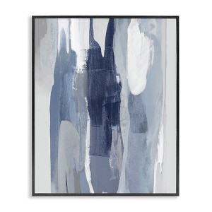 Stupell Industries Layers of Blue and White Abstract Movements Framed Giclee Art - 1 of 4