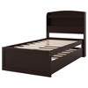 PAGED Full Size Platform Bed Modern Pine Bed Frame with Trundle, Storage Headboard and 3 Drawers for Bedroom - 3 of 4