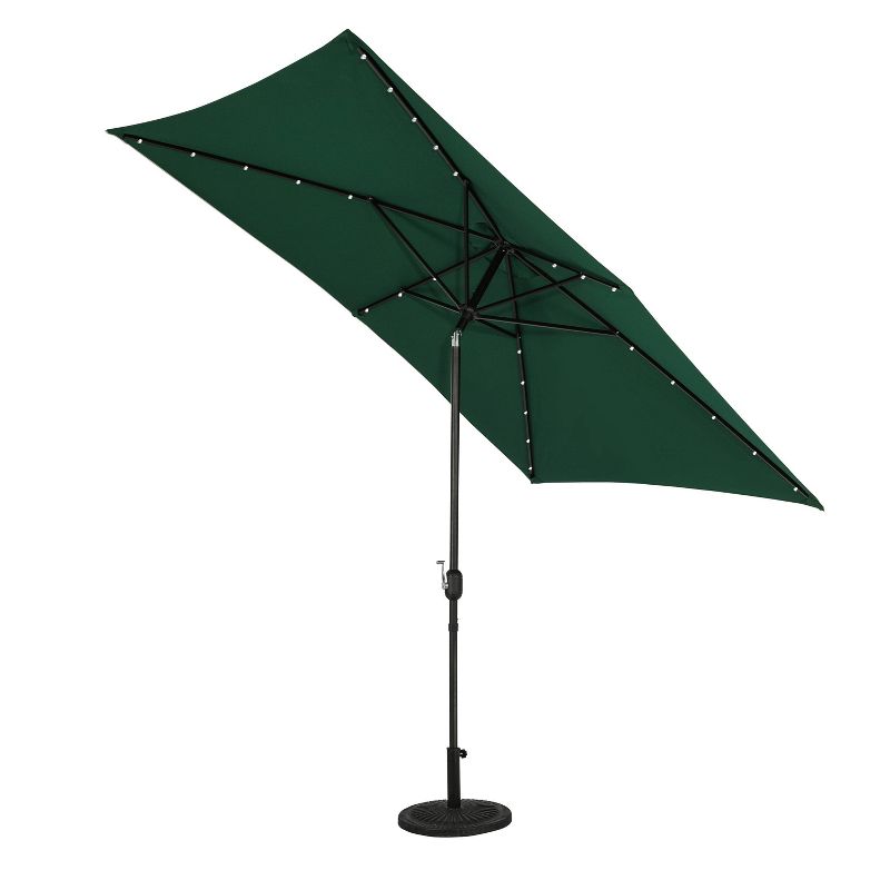 10&#39; x 6.5&#39; Rectangular Nassau Market Patio Umbrella with LED Bulb Lights Hunter Green - Island Umbrella, 5 of 18