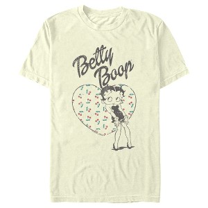 Men's Betty Boop Distressed Cherry Heart T-Shirt - 1 of 4