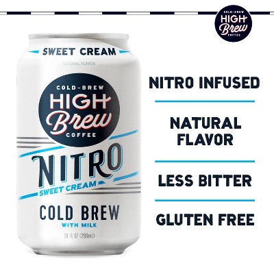 High Brew Nitro Cold Brew Sweet Cream - 10 fl oz