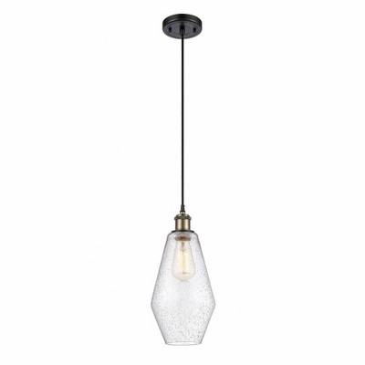 Cindyrella - 1 Light Cord Hung Mini Pendant In Industrial Style-14.5 Inches Tall and 7 Inches Wide