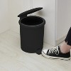 LunaLulinlk Black plastic indoor trash can - 3 of 4