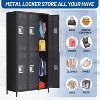 Metal Lockers for Employees 6 Doors, Office and Industrial Storage Cabinet, Suitable for Home, Office, Gym, School - 4 of 4