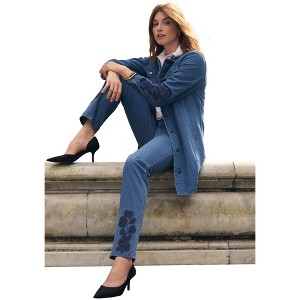 Jessica London Classic Cotton Denim Straight-Leg Jean - 1 of 4