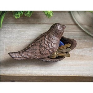 Manual Woodworks and Weavers Bird Key Safe, Set of 2, Decorative Cast Iron Hideaway - 1 of 3