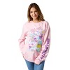 Hello Kitty & Friends Riding Rainbow Women's Cradle Pink Crew Neck Long Sleeve Sweatshirt - 2 of 4