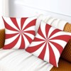 Christmas Candy Lollipop Throw Pillow Covers 18 X 18 Inch Set of 2 Pillow Cases - 4 of 4