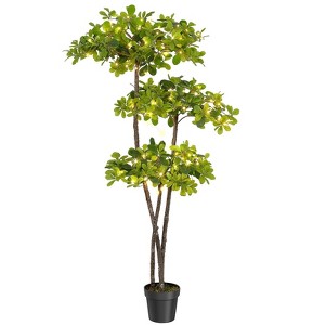 5FT Faux Black Olive Tree, Fake Olive Tree Artificial Tree with Lights - 1 of 4