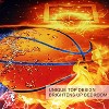 Boersma Basketball Bedding for Boys or Girls, 3D Shooting a Basketball, Red Flames and Blue Water, 3 Piece Sports Duvet Cover (Twin) - 3 of 4