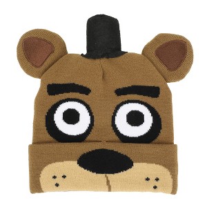 Adult Five Nights at Freddy's Freddy Fazbear Big Face Beanie - 1 of 4