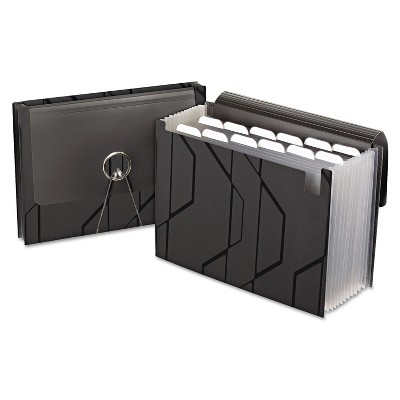 Pendaflex Sliding Cover Expanding File 13 Pockets 1/6 Tab Letter Black  02327 : Target