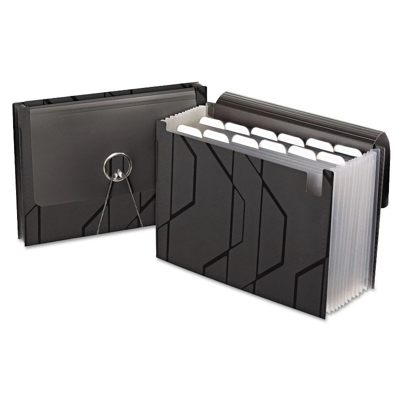 Pendaflex Sliding Cover Expanding File 13 Pockets 1/6 Tab Letter Black 02327, 1 of 7