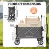 Vynxaria PORTABLE 400L Collapsible Wagon, Folding Wagon Cart , Beach Wagon with Big Wheels, 450LB Heavy Duty Foldable Wagon - 4 of 4