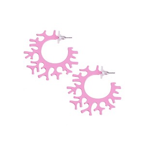 SOHI Women's Black Branch Hoop Earrings - 1 of 3