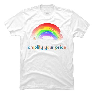 Adult Design By Humans Amplify Your Pride Rainbow By RhintoPow T-Shirt
