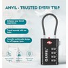 Approved Luggage Locks, 4 Digit Combination Travel Suitcase - 4 of 4