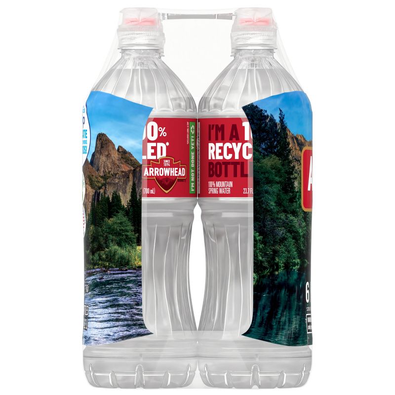 Arrowhead Brand 100% Mountain Spring Water - 6pk/23.7 fl oz Sports Cap Bottles, 5 of 11