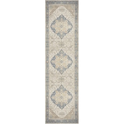 Nourison Vintage Washables Medallion Traditional Non-Slip Indoor Rug