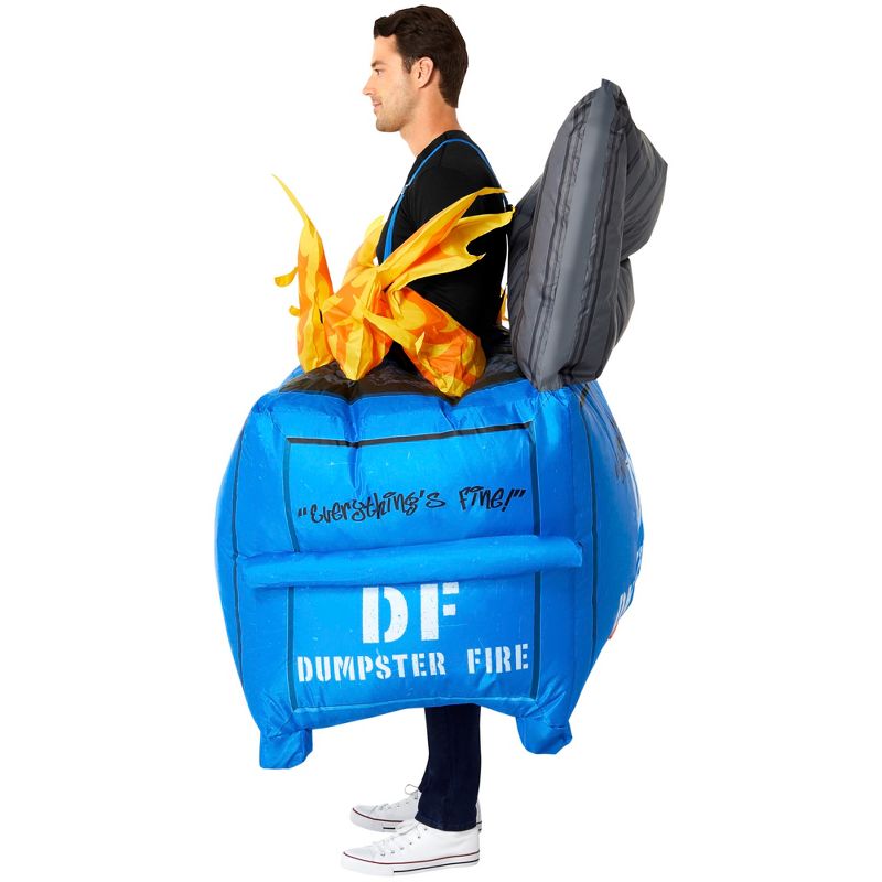 Rubies Dumpster Fire Adult Inflatable Costume, 3 of 6
