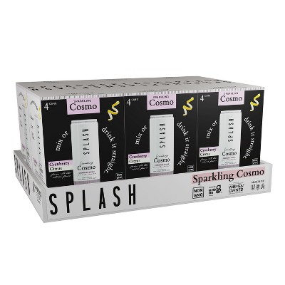 SPLASH Mixers Sparkling Cosmo - Case of 6, 4-pack, 12 oz cans