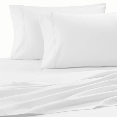 Standard 800 Thread Count Sateen Cotton Pillowcase Set Arctic White - Aireolux