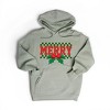 Simply Sage Market Women's Graphic Hoodie Merry Checkered Mistletoe - 2 of 3