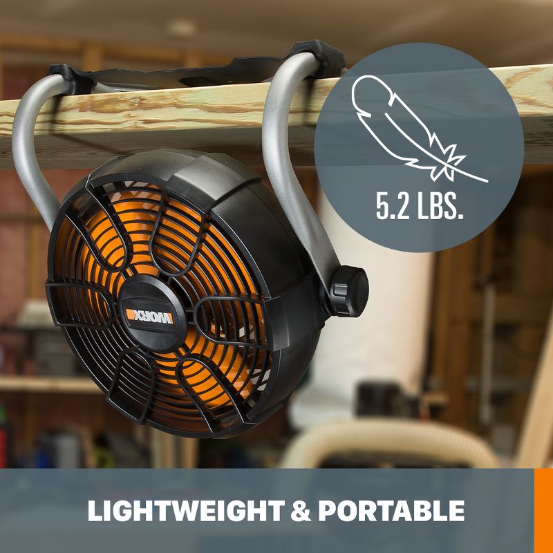 Worx Nitro WX095L 20V Power Share Cordless Work Fan (Battery and Charger Included), 4 of 12