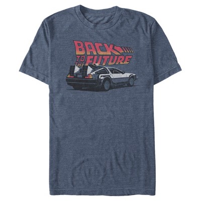 Men's Back to the Future DeLorean Cartoon T-Shirt