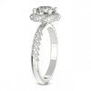 Pompeii3 Certified 1.20Ct Diamond Engagement Ring White Gold Lab Created Twist Vine Band - Size 7 - 3 of 4