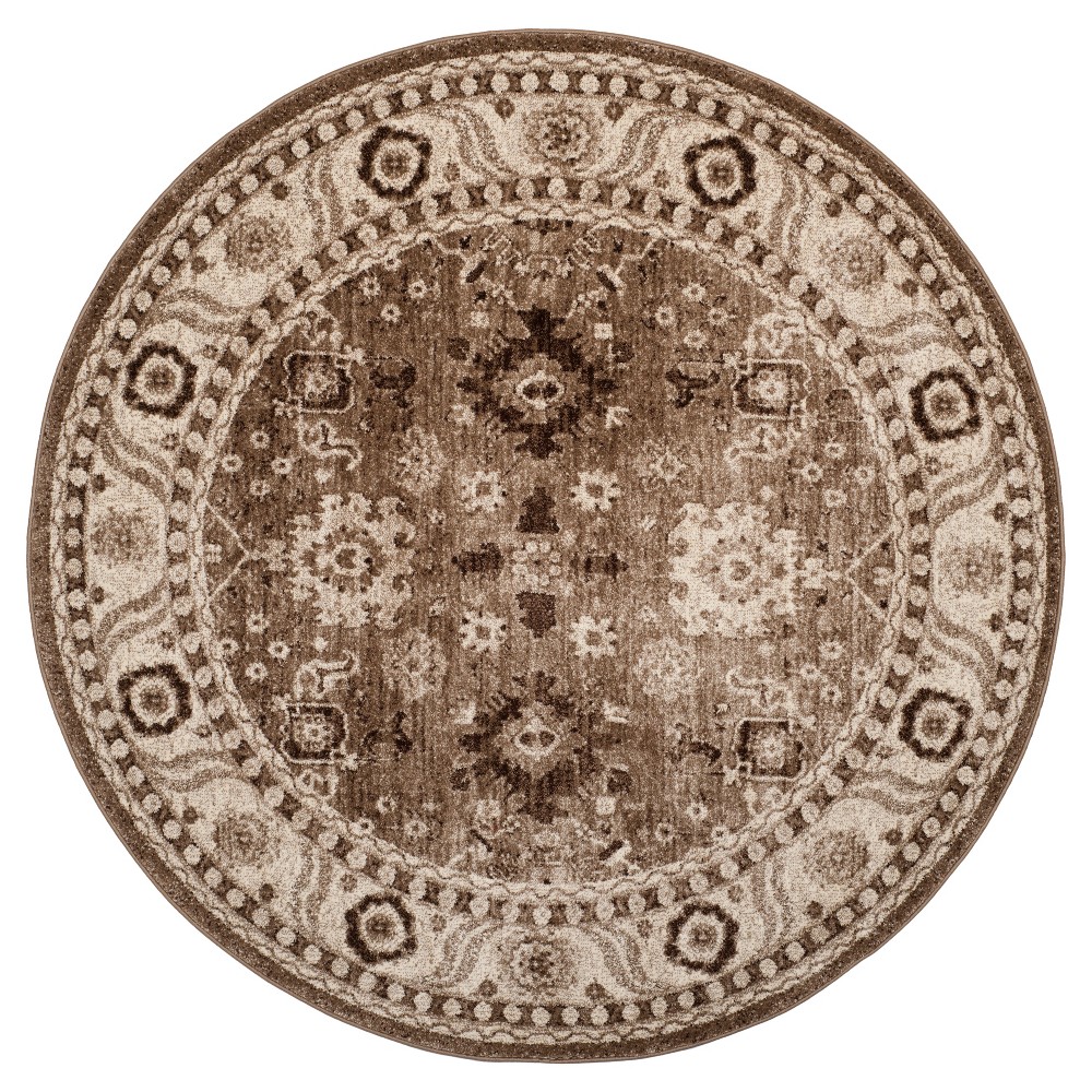 6'7in Round Holly Area Rug Taupe - Safavieh