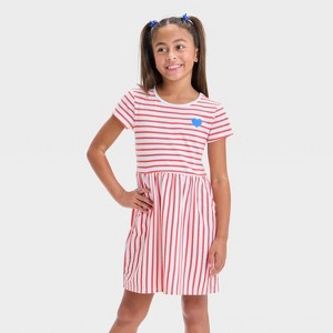 Girls' Short Sleeve Dress - Cat & Jack™ - 1 of 4