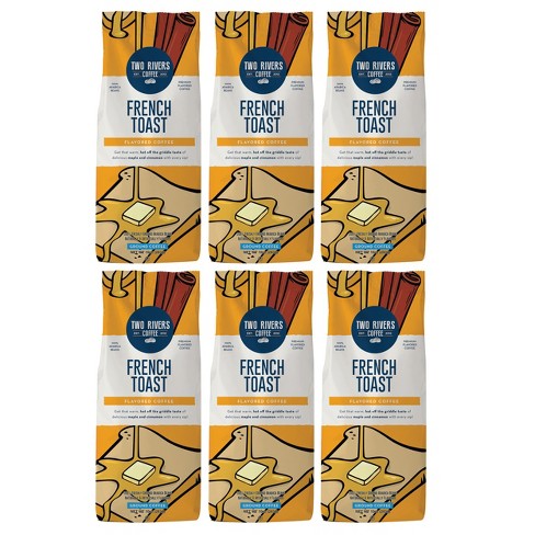 Two Rivers Coffee  Flavored Ground Coffee French Toast,  10 oz Bag, 6 pack - image 1 of 4