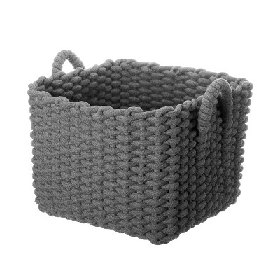 grey rope basket