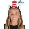 HalloweenCostumes.com One Size Fits Most   Dr. Seuss Cat in the Hat Plush Ears Headband with Stovepipe Hat, Black/White/Red - 3 of 4