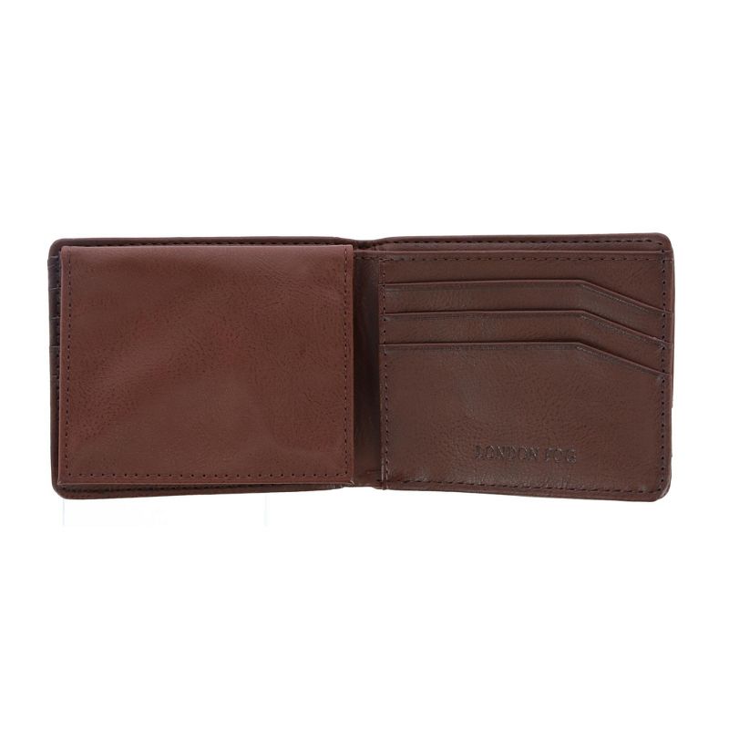 London Fog Men's Leather Bifold Passcase Wallet, 3 of 5