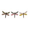 Transpac MDF Rustic Dragonfly Wall Decor Set of 3 Spring Home Decorations - 2 of 3