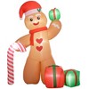 YOOCOZZ Playful Christmas Decor - 8FT Xmas Inflatable Gingerbread Man, Giant Xmas Inflatables, Huge Blow Up Xmas Decorations with Built-in LED Lights - 2 of 4