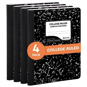 Enday Black Marble Composition Notebook, Wide Ruled, 100 Sheets - Packs - 1 of 1