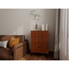 23.6" Wood Chest of Drawers with Modern Design, Spacious Storage, and Vertical Slat Details - 2 of 4