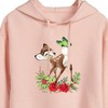 Women's - Disney - Christmas Botanical Butterfly Cropped Graphic Hoodie - 2 of 3