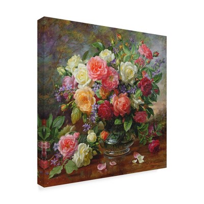 Trademark Fine Art -Albert Williams 'Roses - The Perfection of Summer' Canvas Art