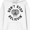 Journey Don't Stop Believin' Long Sleeve Adult White Hooded Sweatshirt - 2 of 3