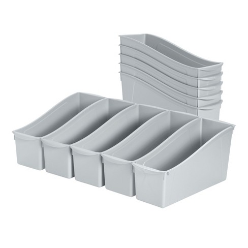 iDesign Cade Lidded Storage Bin White/Gray