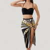 Anna-Kaci Swim Women's Three-Piece Swimsuit Set with Bikini Top High Waist Bottom and Matching Side Slit Skirt Cover-Up - 4 of 4